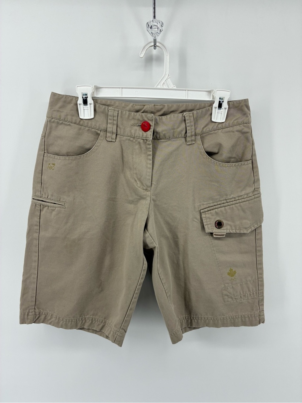 Women’s HBC 2007 Olympics Tan Cargo Shorts with Utility Pocket